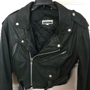 Vintage contempo casuals leather moto jacket